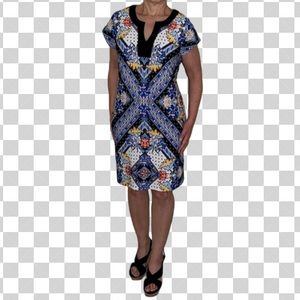 Laundry by Shelli Segal * Colorful Cap Sleeve Shift Dress * Size M